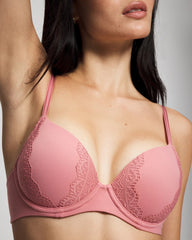 ANTIQUE PINK - Enchanting Lace Trim Bra