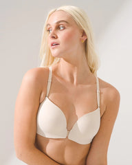 PALE SAND - Front-Close Racerback Bra