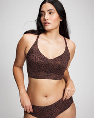 HOT SPOT MOCHA MINI - Racerback Bralette with Lace Back