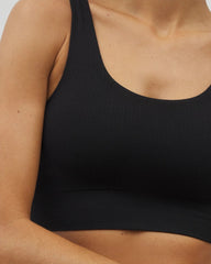 BLACK - Seamless Rib Bralette