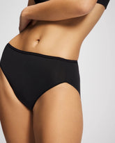 BLACK - Cotton High Leg Panty