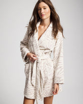 ZEBRA ZEN GRAY GLASS - Plush Short Robe