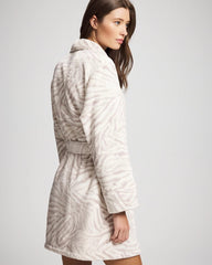 ZEBRA ZEN GRAY GLASS - Plush Short Robe