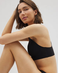 BLACK - Racerback Mesh Bralette