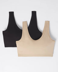 BLACK/WARM AMBER - Bralette 2 Pack