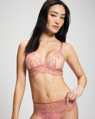 ANTIQUE PINK - Tattoo Lace Embroidered Bralette