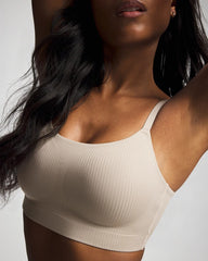 SIMPLY TAUPE - Rib Adjustable Bralette