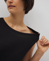 BLACK - Rib Knit Tank