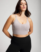 MINERAL GRAY - Seamless Bra With Strappy Back