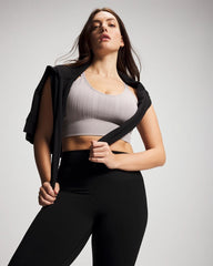 MINERAL GRAY - Seamless Bra With Strappy Back