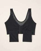 BLACK - Post-Surgical Recovery Bra with Drain Pockets