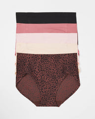 HOT SPOT MULTI PACK - Soft Stretch Modern Brief Panty 5 Pack