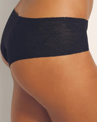 BLACK - Cheeky Hipster Panty with Lace