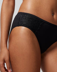BLACK - Cheeky Panty with Lace