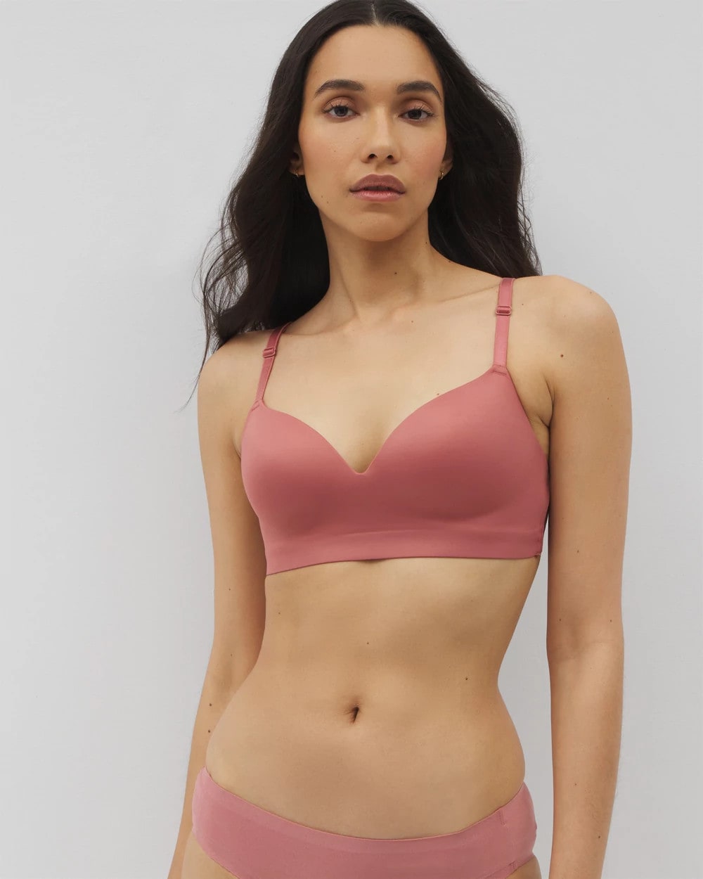 CLAY ROSE - Luxe Wireless Bra with Lace Back