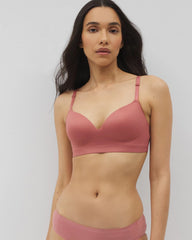 CLAY ROSE - Luxe Wireless Bra with Lace Back