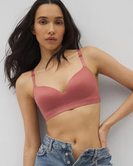 CLAY ROSE - Luxe Wireless Bra with Lace Back