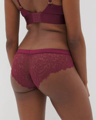 VELVET PLUM - Cheeky Panty with Lace
