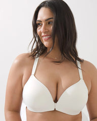 IVORY - Front-Close Racerback Bra