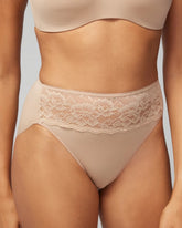 WARM AMBER - High-Leg Panty with Lace