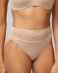 WARM AMBER - High-Leg Panty with Lace