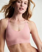 ANTIQUE PINK - Racerback Bralette with Lace Back