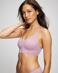 LILAC WINE - Racerback Bralette with Lace Back