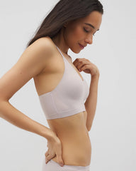 GRAY GLASS - Racerback Bralette with Lace Back
