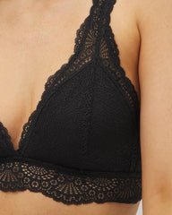 BLACK - Crochet Lace Bralette