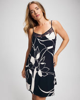NOUVEAU FLORA NAVY - Lace Chemise