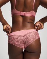 ANTIQUE PINK - Cheeky Hipster Panty with Lace Back