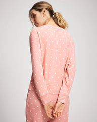 DREAMY DOT MID BLUSH PINK - Long-Sleeve Pajama Top