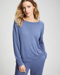 SUNDOWN BLUE - Long-Sleeve Pajama Top
