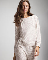 ZEBRA ZEN GRAY GLASS - Long-Sleeve Pajama Top