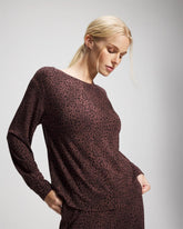 HOT SPOT MOCHA - Long-Sleeve Pajama Top