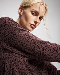HOT SPOT MOCHA - Long-Sleeve Pajama Top