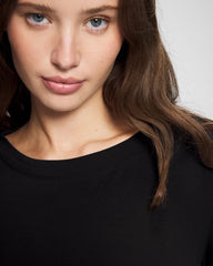 BLACK - Long-Sleeve Pajama Top