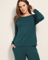 DEEP TEAL - Long-Sleeve Pajama Top