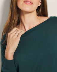 DEEP TEAL - Long-Sleeve Pajama Top