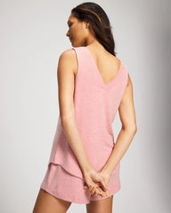 CAMEO PINK/DUSTY ROSE - V-Neck Pajama Tank