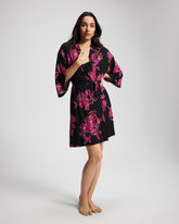 GILDED BLOOMS MAGENTA - Short Robe