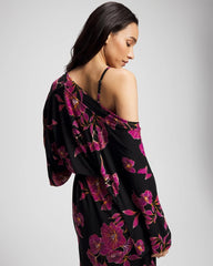 GILDED BLOOMS MAGENTA - Short Robe