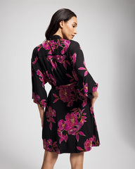 GILDED BLOOMS MAGENTA - Short Robe