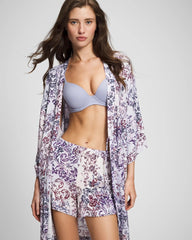 LACE HARMONY LILAC - Short Robe