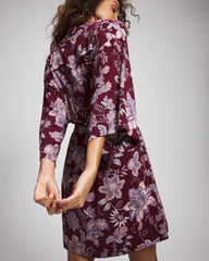 PAISLEY SPLENDOR PLUM - Short Robe