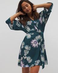 HAVEN BOTANICAL DARK SEA - Short Robe