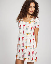 MERRY MIXES CHAMP - Short Sleeve Scoop Neck Sleepshirt