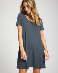 PETROL - Short Sleeve Scoop Neck Sleepshirt