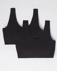 BLACK/BLACK - Bralette 2 Pack