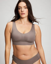DARK TAUPE - Rib Bralette